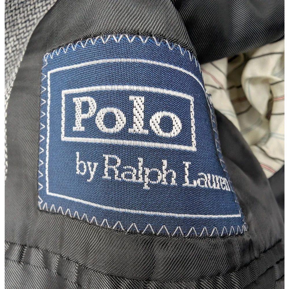 Vintage Polo Ralph Lauren Blazer Mens 44R Silk Wool Italy Preppy Quiet Luxury